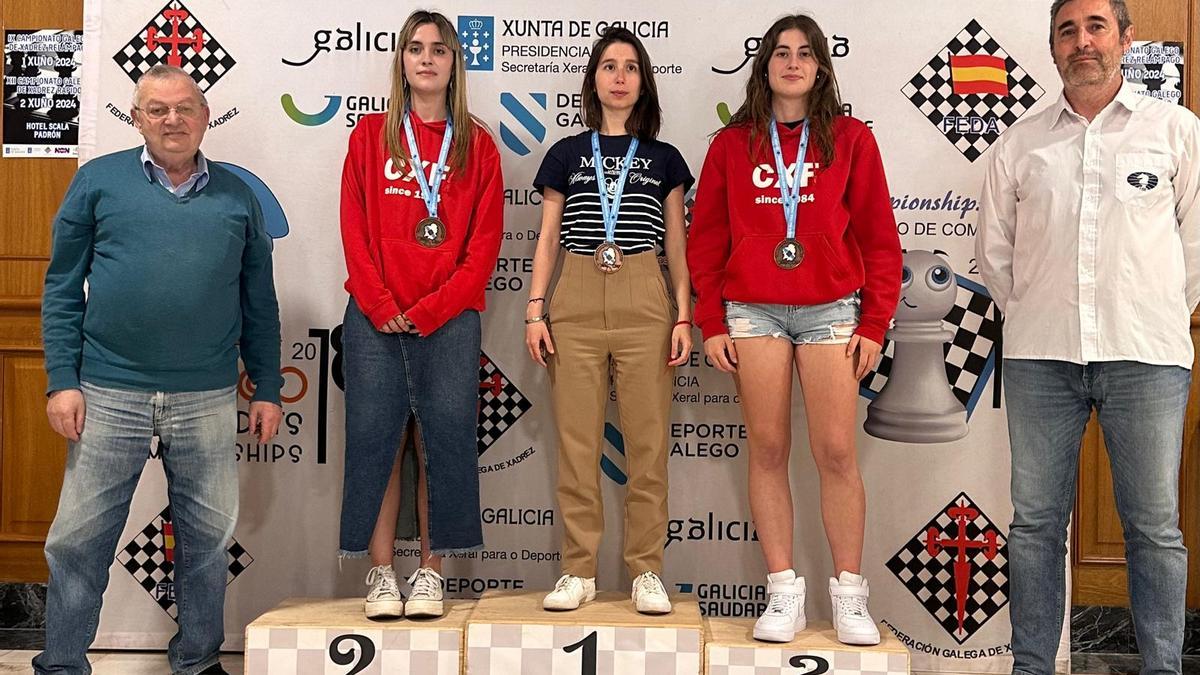Podio femenino con Andrea Dorado y Paula Suárez.