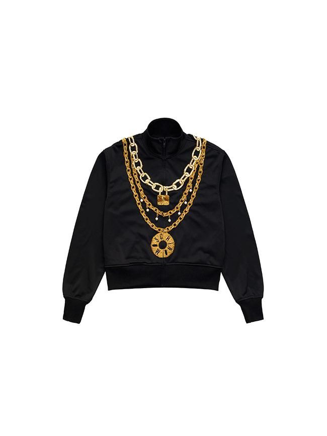 Todas las imágenes de la colección de Moschino x H&M: bomber con estampado de cadenas