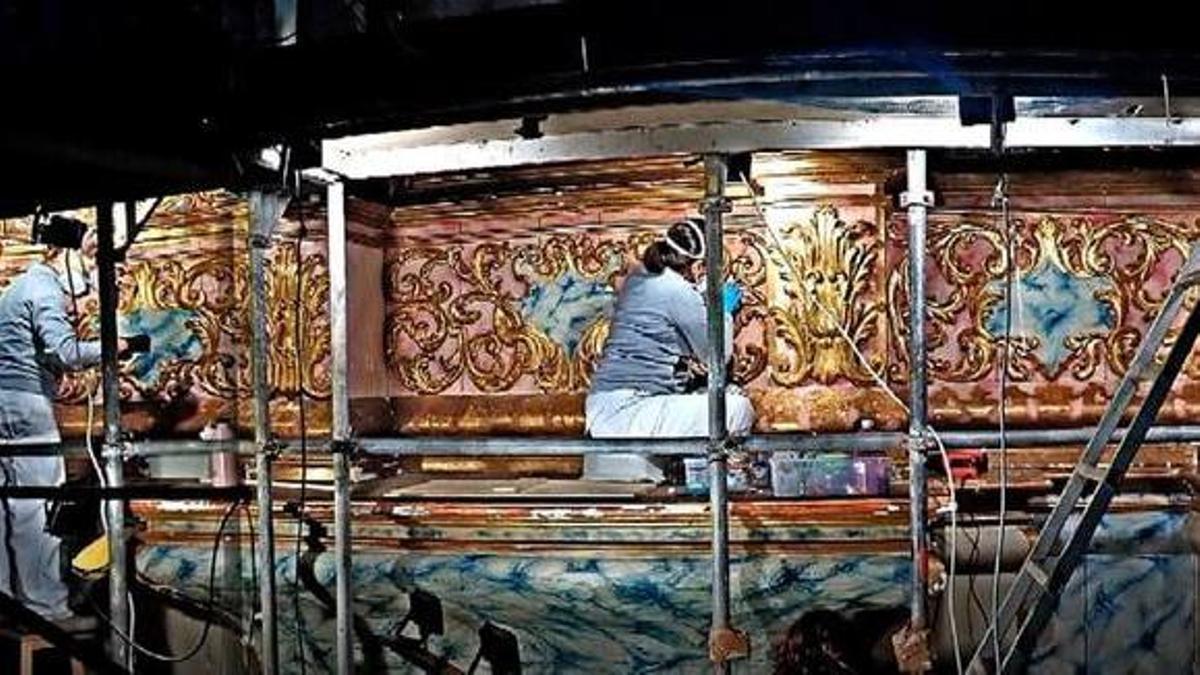 Proceso de restauración de la Basílica del Pino