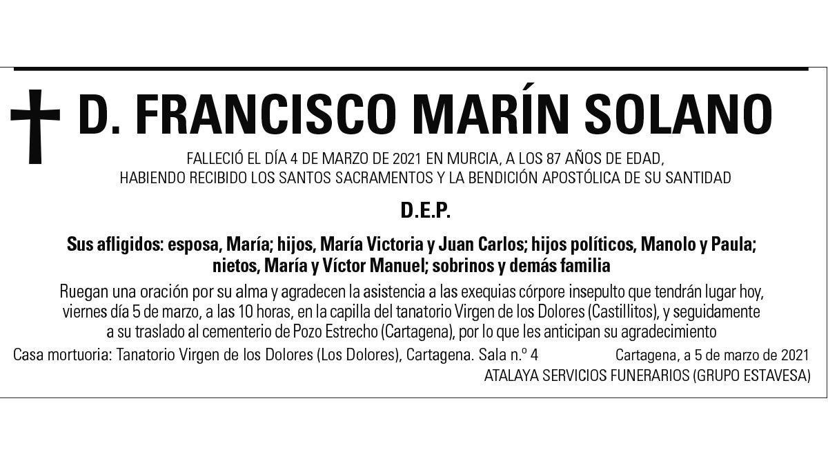 D. Francisco Marín Solano