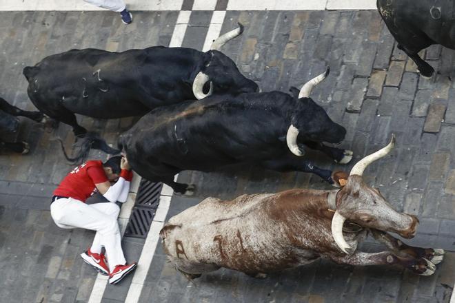 El séptimo encierro de Sanfermines 2022, en imágenes