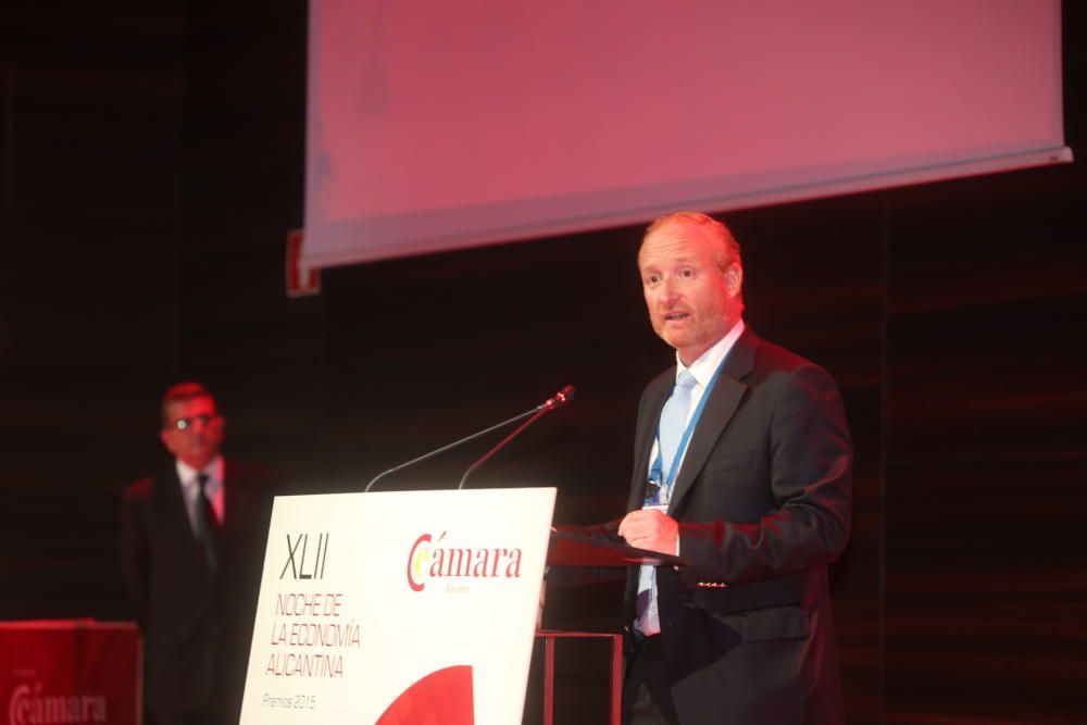 El director ejecutivo de la Oficina Europea de la Propiedad Intelectual, Antonio Campinos, durante su intervención en la Noche de la Economía Alicantina.