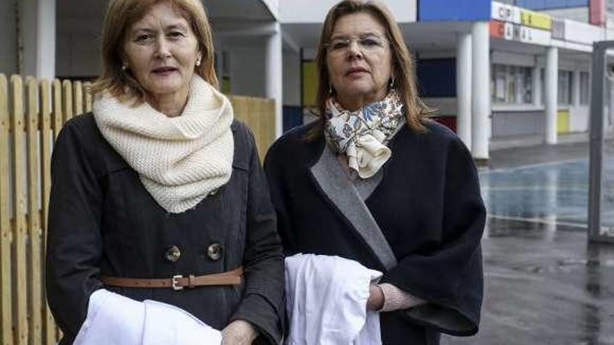 María Cristina García y Ana María Vila, las dos trabajadoras con contrato fijo discontinuo.
