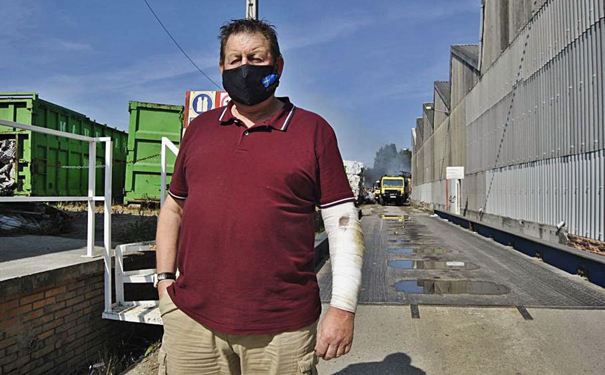 José Manuel Hortal, herido en un brazo. | A. I.