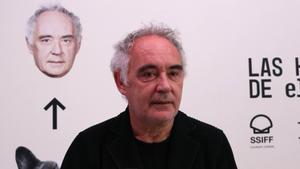 Ferran Adrià, en San Sebastián, este lunes.