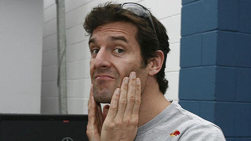 El piloto australiano Mark Webber, este jueves, en el circuito de Interlagos