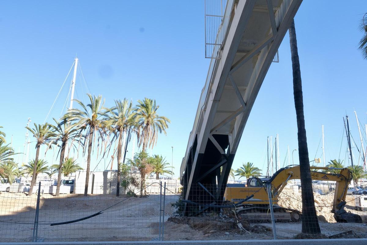 OBRAS EN EL PASEO MARÍTIMO DE PALMA: Las fotos del puente del antiguo ...