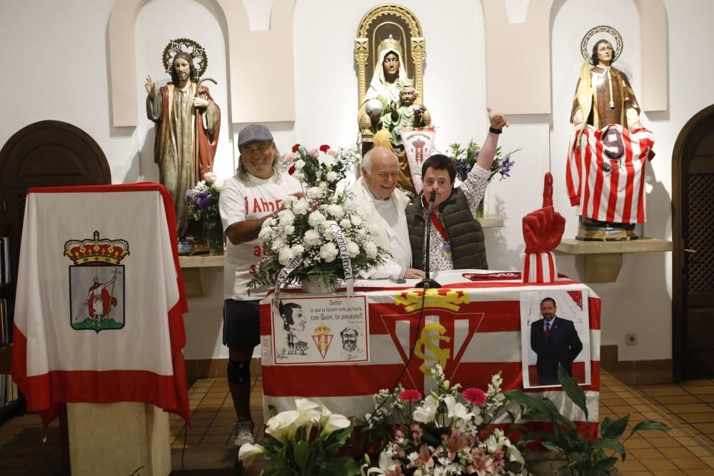 Ofrenda en La Providencia por Quini y para el ascenso del Sporting