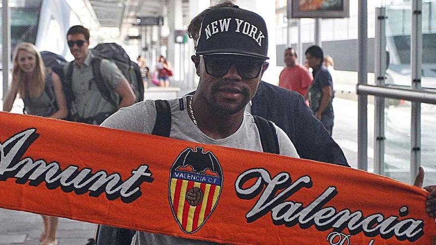 Dorlan Pabón a su llegada a València el verano de 2013.