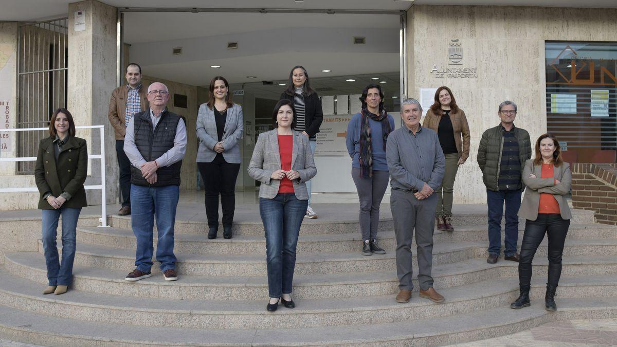 Equipo de gobierno de Paiporta, integrado por el PSPV y Compromís.