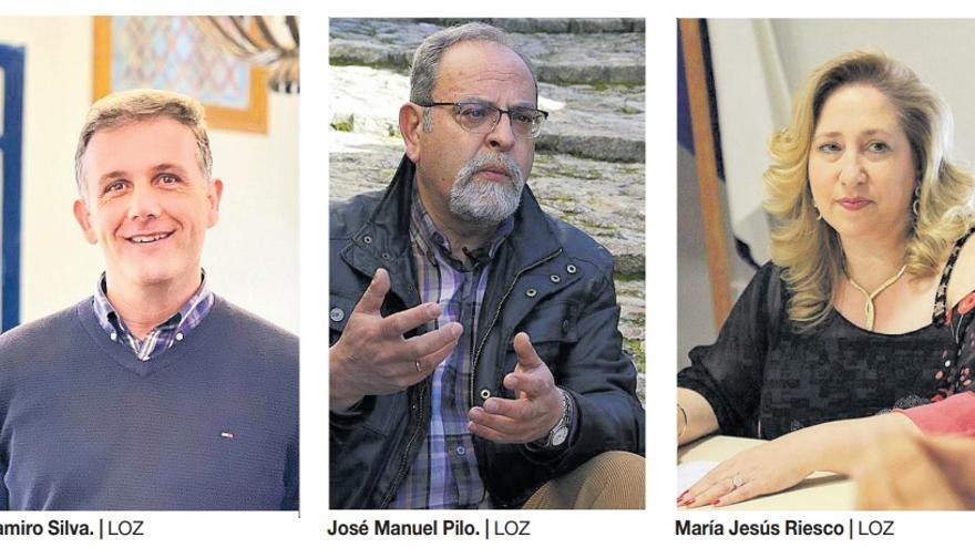 Ramiro Silva (Asturianos, PP), José Manuel Pilo (Fermoselle, Zamora Sí) y María Jesús Riesco (La Bóveda de Toro, PP).