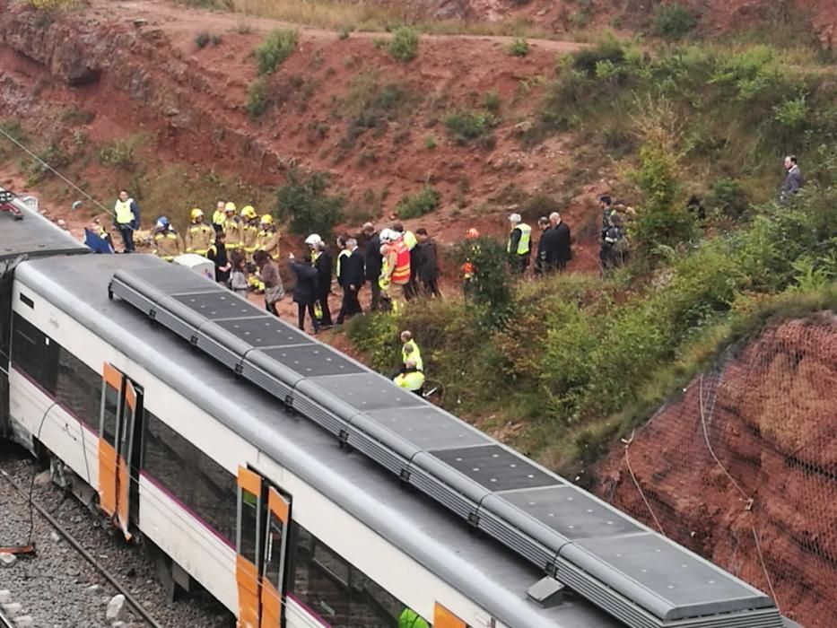 Descarrilament d'un tren a Vacarisses