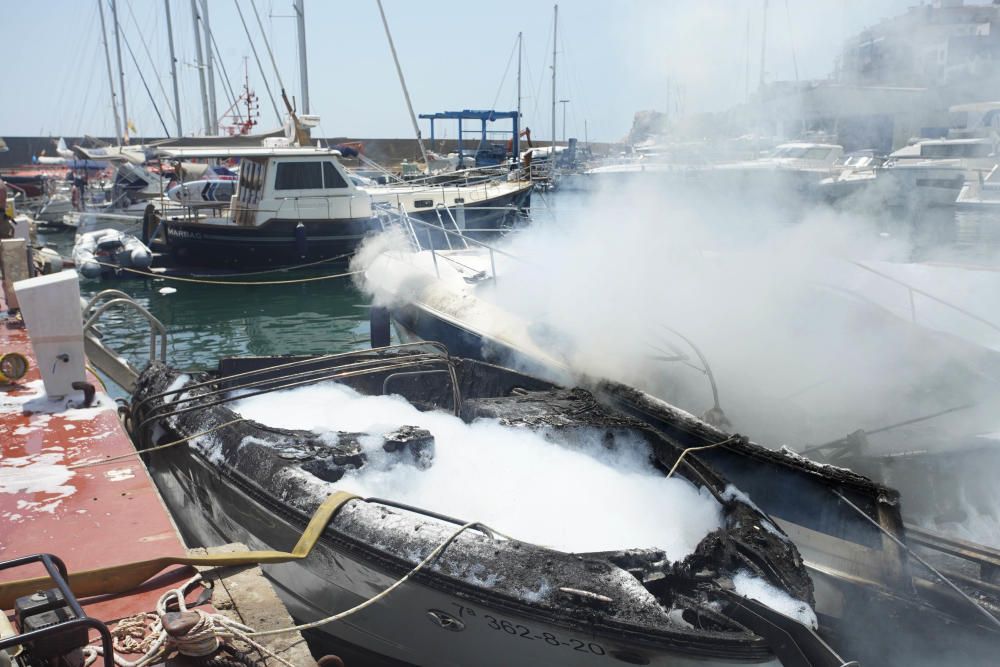 Incendi al port de Palamós