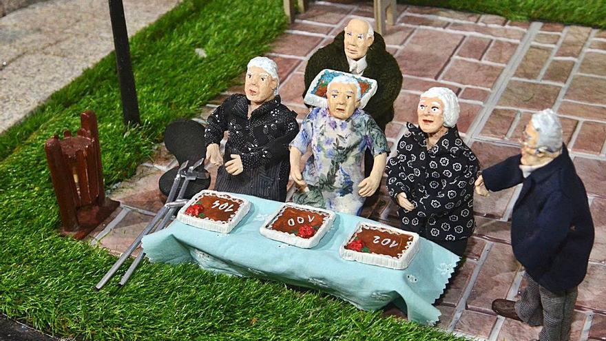 Los vecinos centenarios de la localidad tienen sus propias figuras. |   //  NOÉ PARGA