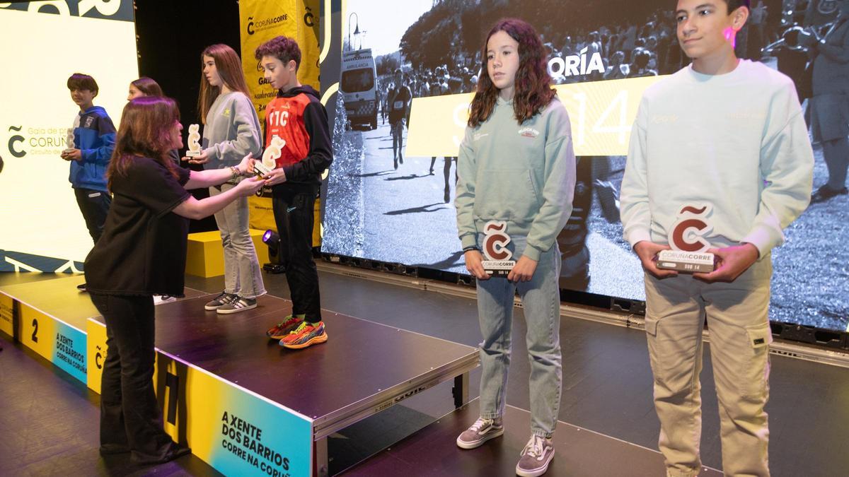 Entrega de premios en la gala Coruña Corre 2024