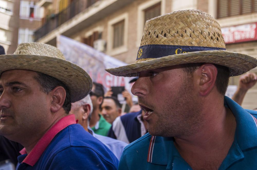 Tensión en la protesta de los agricultores