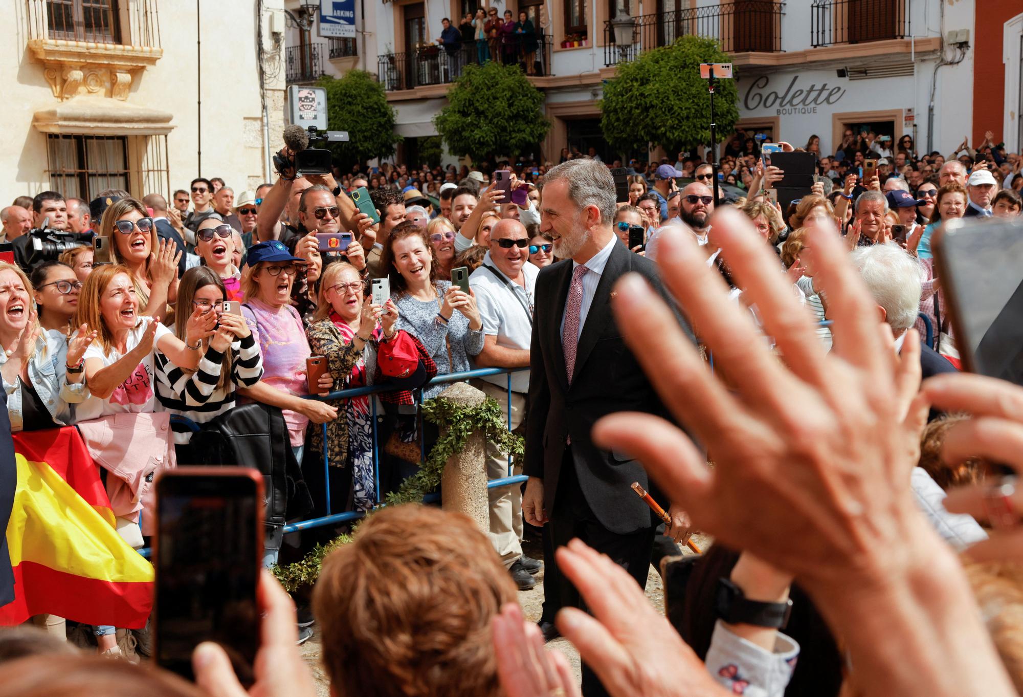 Spain's King Felipe VI arrives to attend the meeting of the five "Real Maestranzas de Caballeria", in Ronda