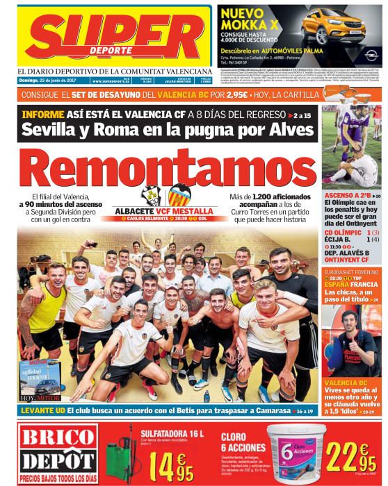 Portadas domingo 25 de junio de 2017