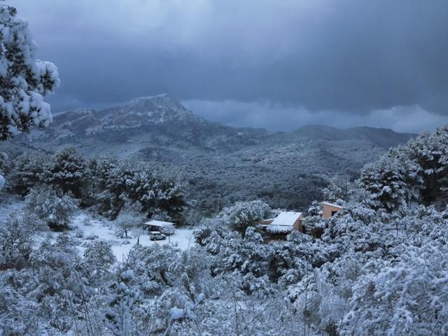 Schnee Mallorca Winter 2017