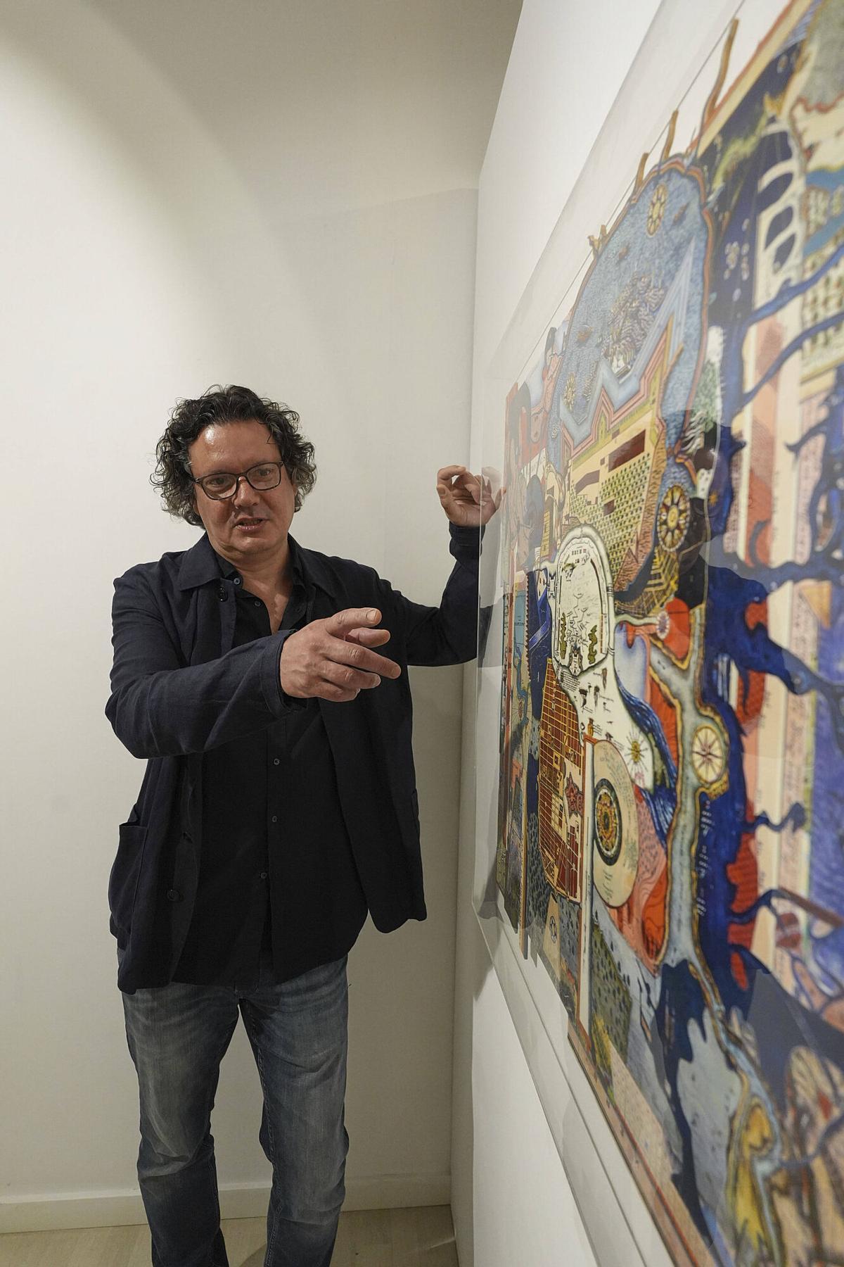 Les imatges de la presentació de l'exposició ed Manel Bayo i Evdokim Perevalsky, a la Fundació Valvi