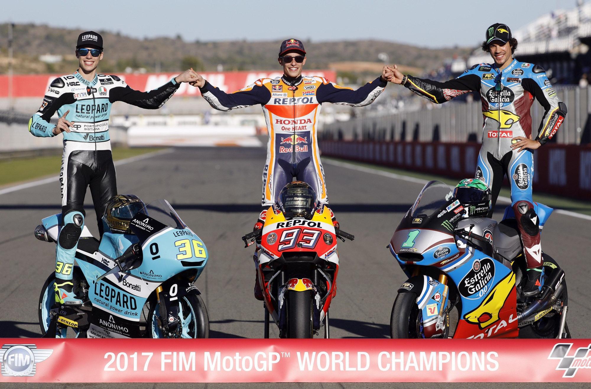 Campeones del mundo en el Gran Premio de la Comunitat Valenciana a lo largo de su historia