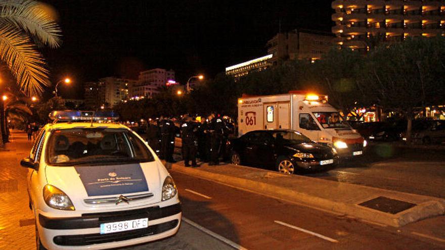 Polizeieinsatz am Paseo Maritimo wegen einer Schlägerei in der Nacht zum Samstag (19.11.).