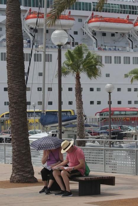 Turistas en Cartagena en el Puente de agosto