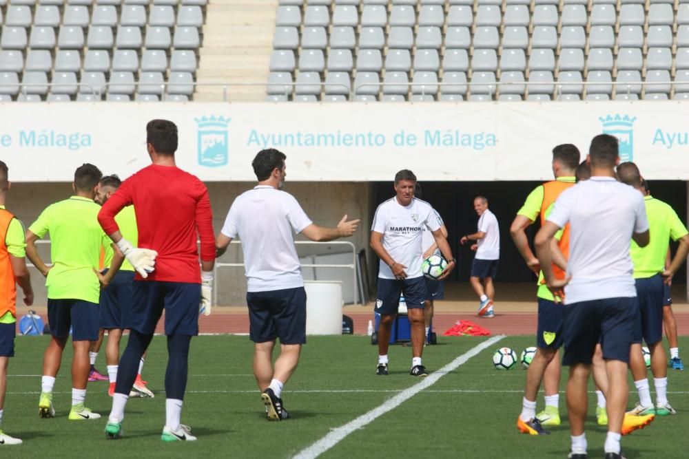 Primer entrenamiento del Málaga CF.