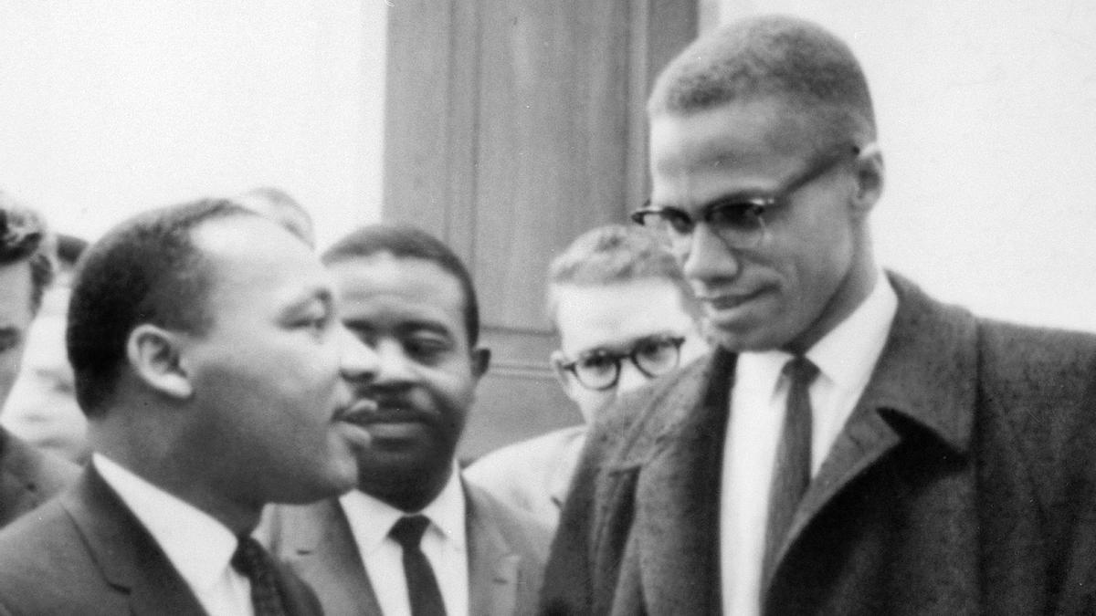 Martin Luther King y Malcolm X el 26 de marzo de 1964.