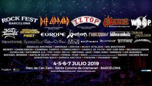 Cartel del Rock Fest del 2019.