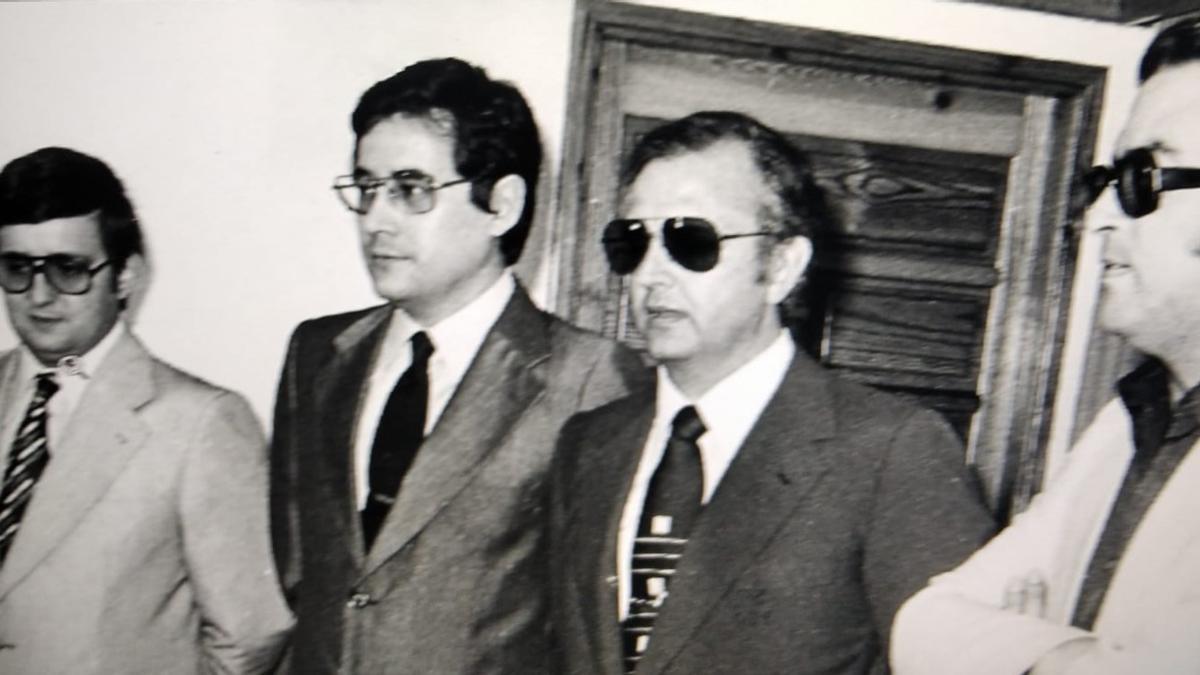 Juan Ignacio Jiménez Mesa (i), Guillermo García Alcalde, Tomás Hernández Pulido (segundo por la derecha) y Pablo Hernández Montesdeoca.