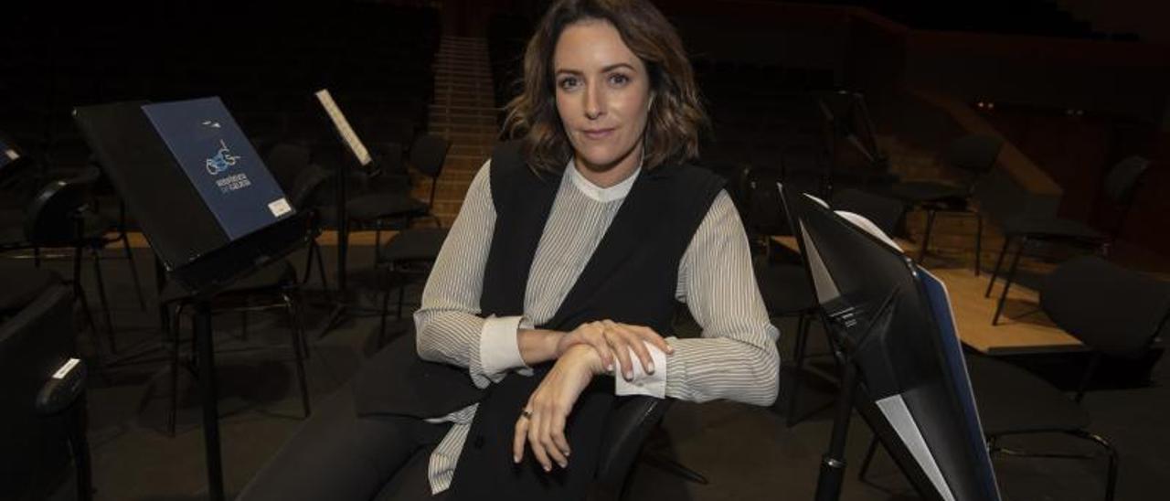 Alondra de la Parra, en el escenario del Palacio de la Ópera.