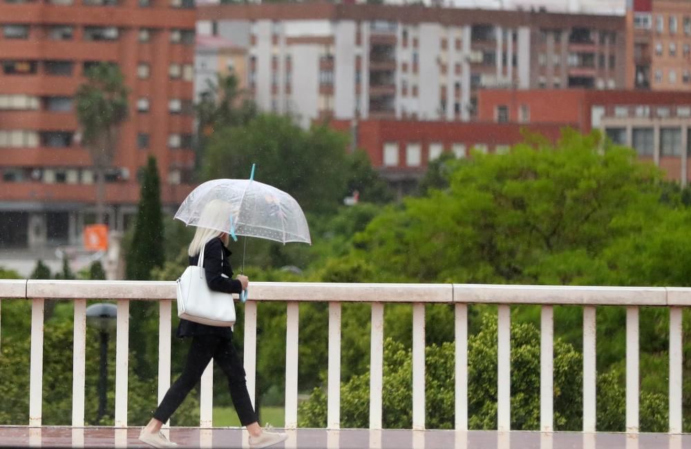 Lluvia en València.