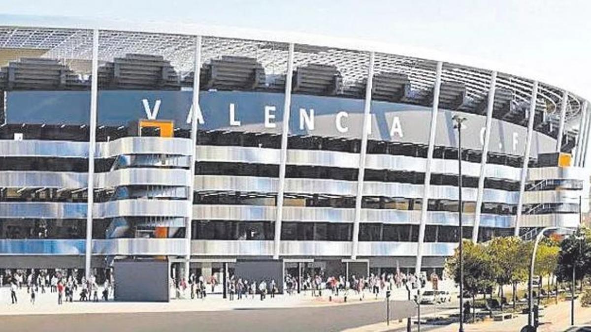 Una de las figuraciones del Nou Mestalla