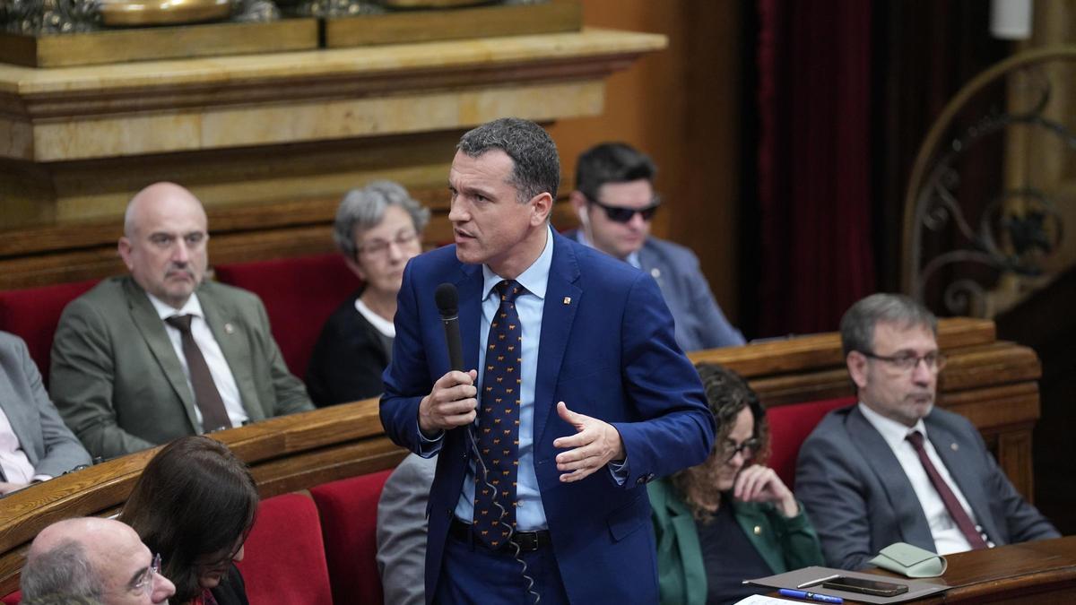 El conseller d'Agricultura i Ramaderia, Òscar Ordeig, aquest dimecres al Parlament