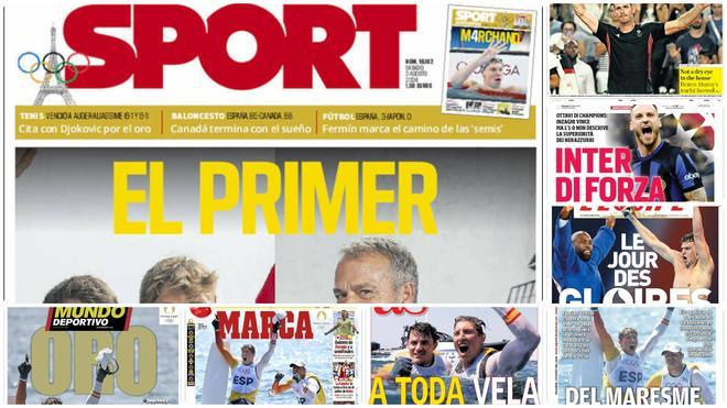 Las portadas de los periódicos deportivos de hoy, sábado 3 de agosto