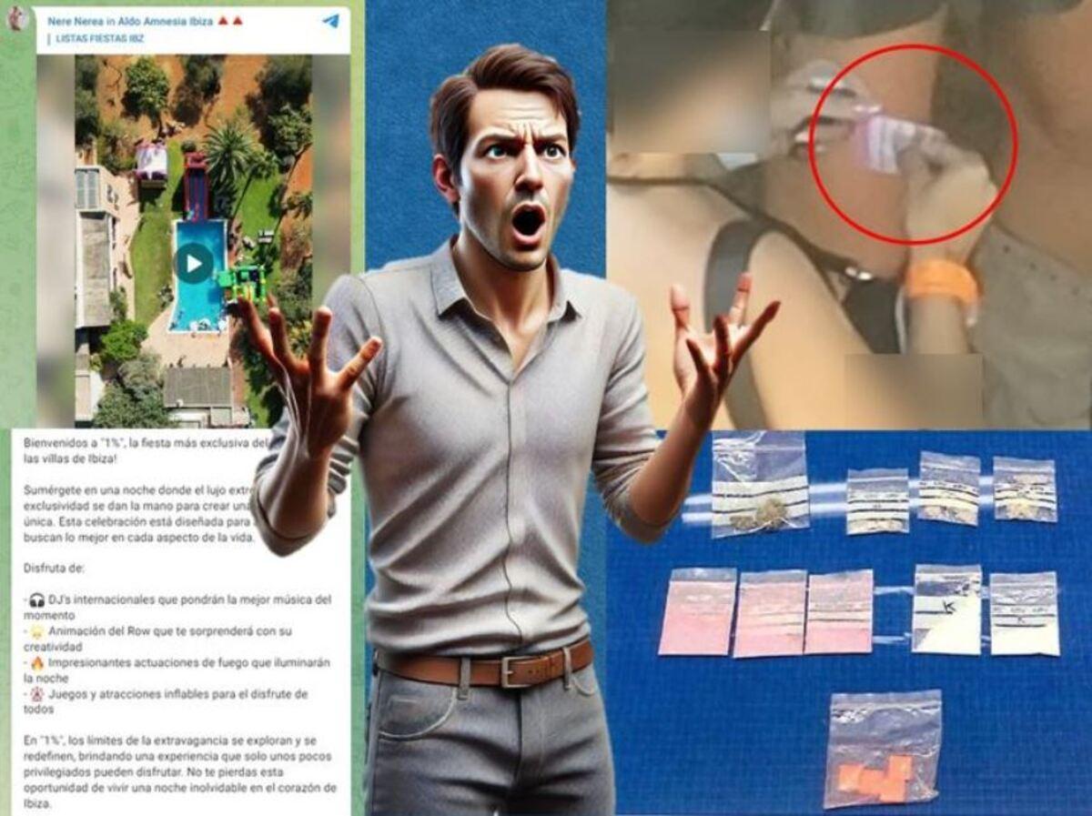 El anuncio de la fiesta ilegal y la venta de drogas en ella
