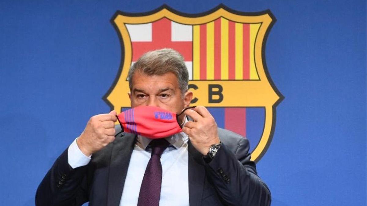 Laporta, en la presentación del Forensic en el Auditori 1899 del Camp Nou.