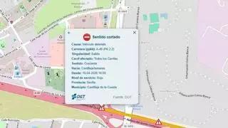 Corte total de la A-49 en dirección a Huelva: retenciones kilométricas por el incendio de un camión a la altura de Castilleja de la Cuesta