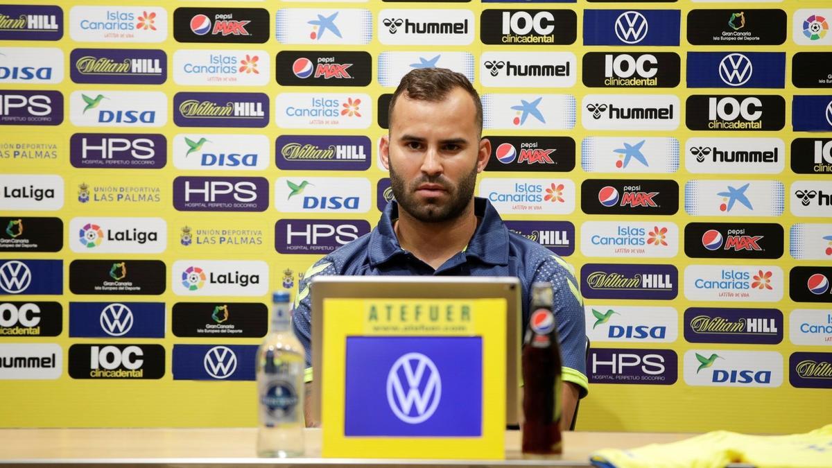 La rueda de prensa de presentación de Jesé con la UD Las Palmas.