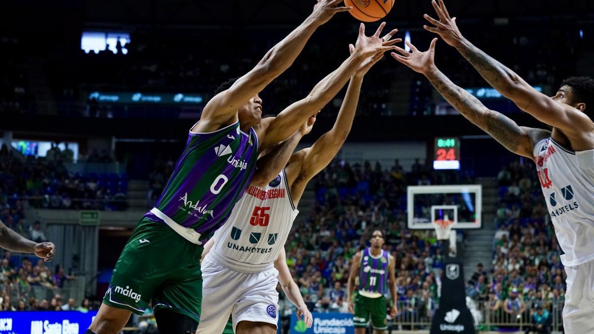 Imagen del partido entre el Unicaja y Reggiana