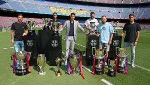 Acto de despedida de Luís Suárez del FC Barcelona.