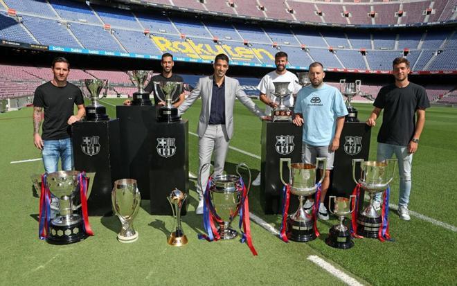 Acto de despedida de Luís Suárez del FC Barcelona.