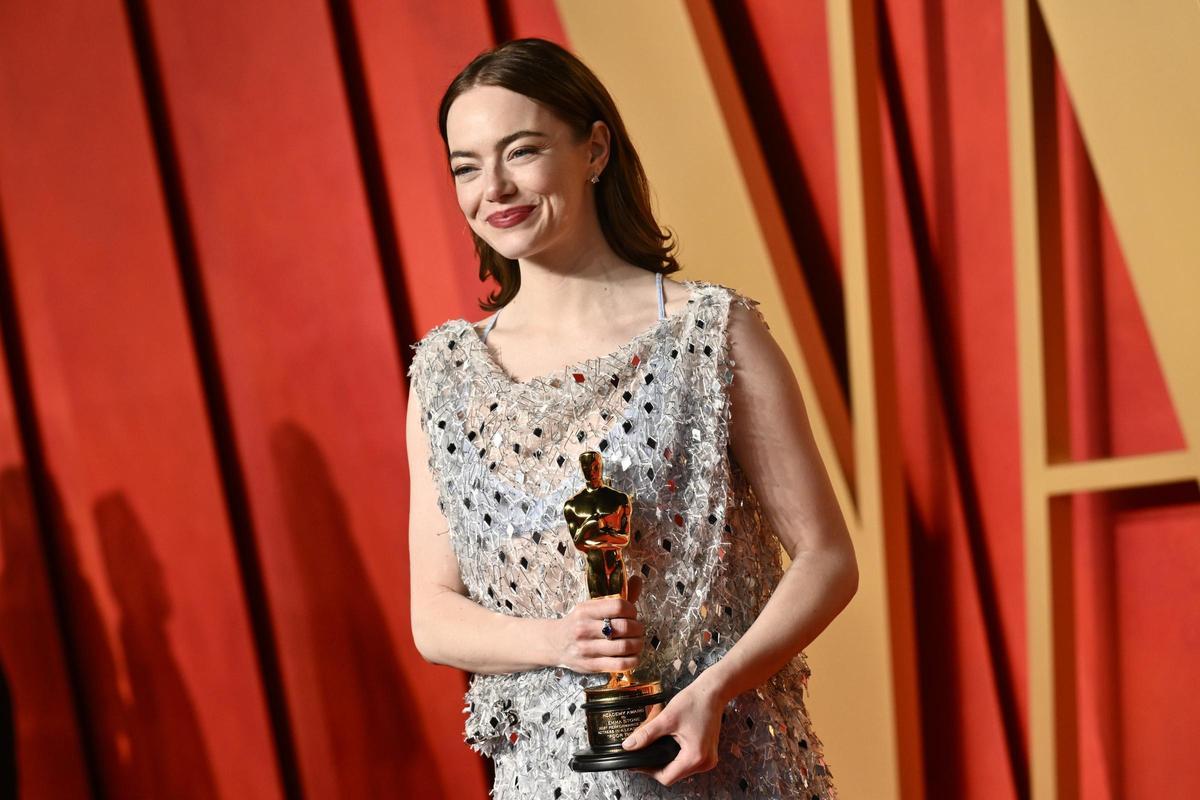 Emma Stone, en la fiesta tras la gala de los Oscar 2024.