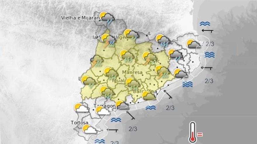Aquesta tarda i demà, dijous 25 de maig, alerta per fortes pluges a Catalunya