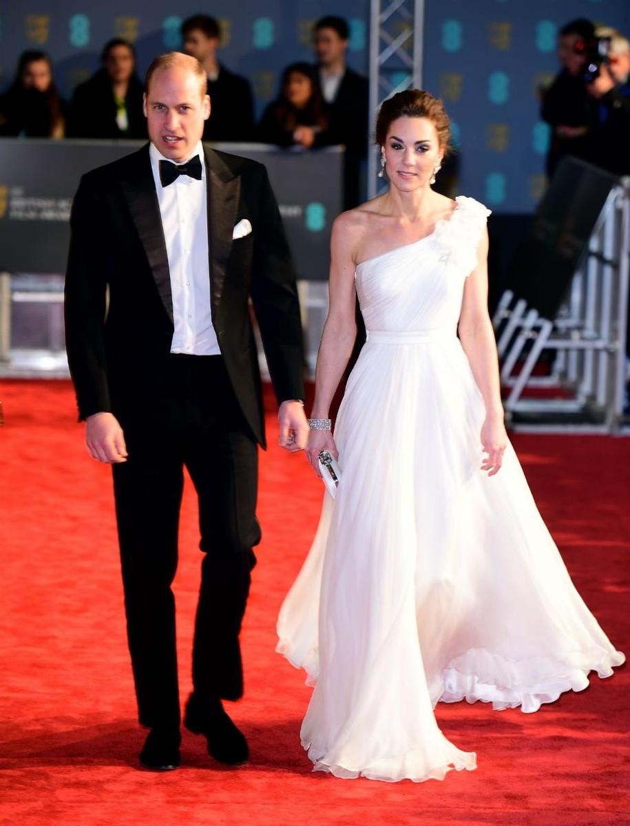 Los Duques de Cambridge en la alfombra roja de los Premios Bafta