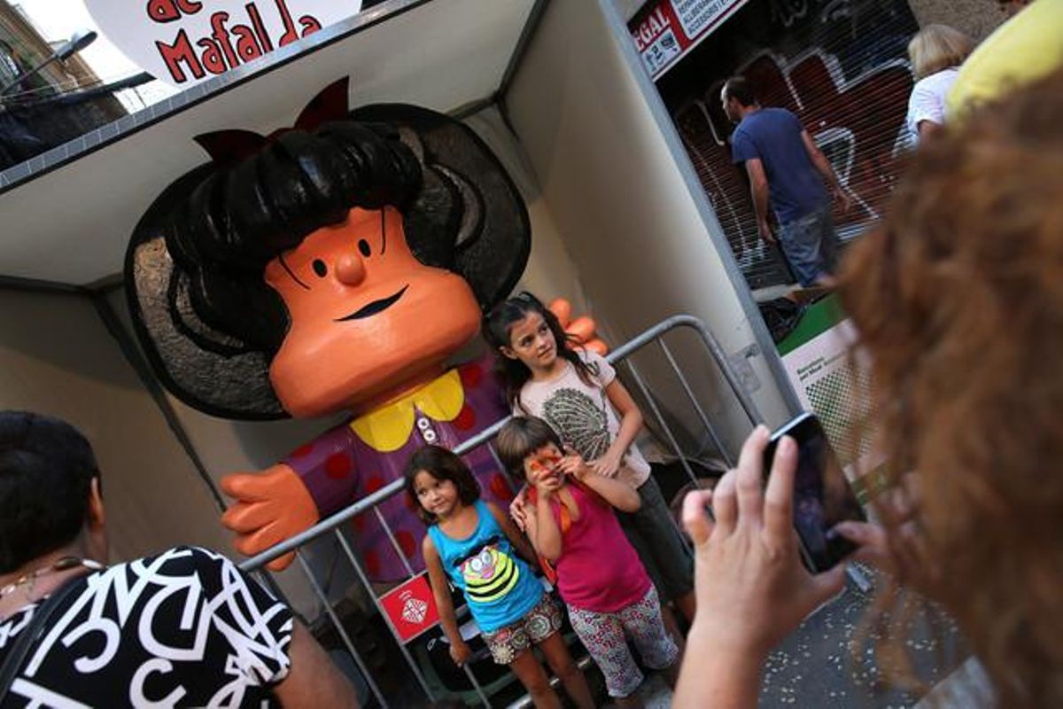 La imatge de la Mafalda és protagonista al carrer Ciudad Real.