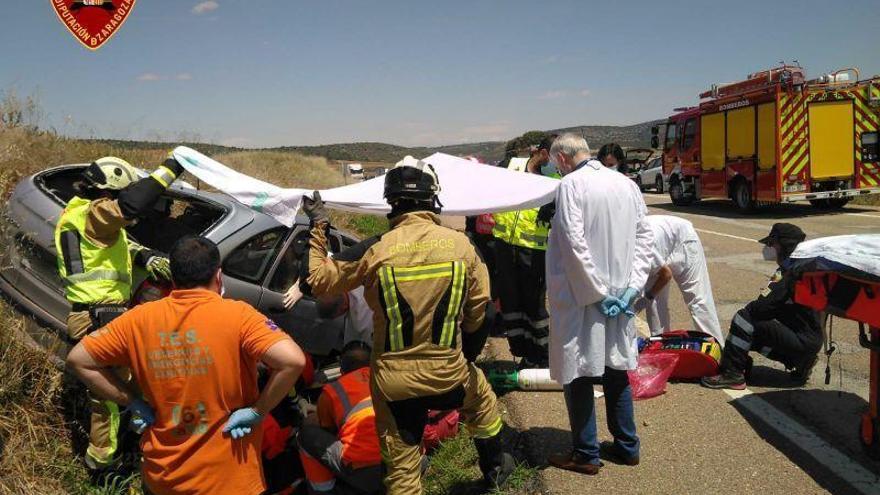 Un herido en un accidente de tráfico en el municipio turolense de Muniesa