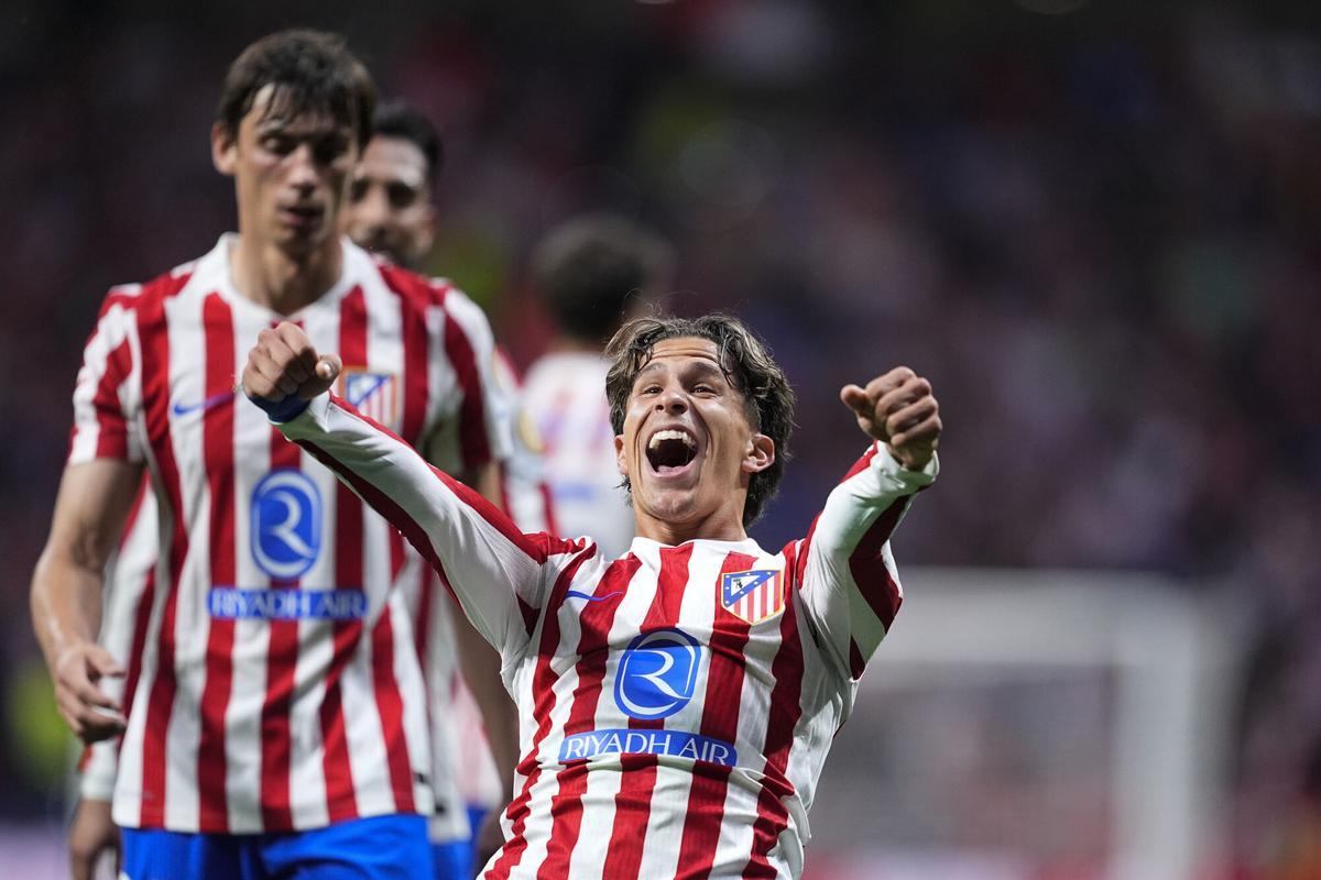 Giuliano Simeone, tras su gol frente al Barça en Liga.