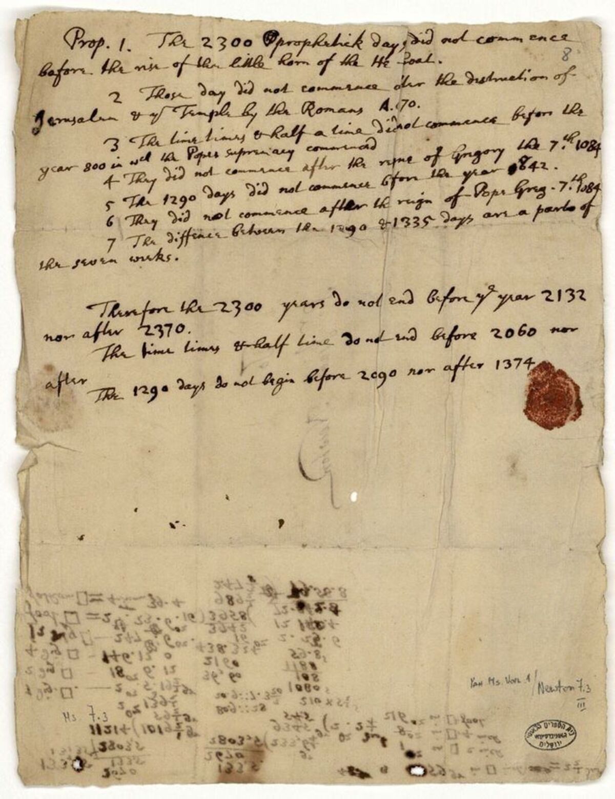 La carta de Isaac Newton donde pronostica que el fin del mundo se producirá en el año 2060